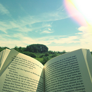 Book with sun