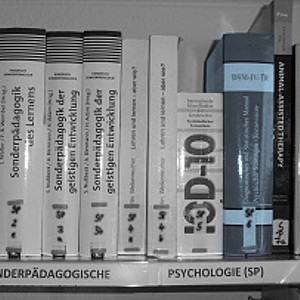 Bücherregal der Abteilung Sonderpädagogische Psychologie