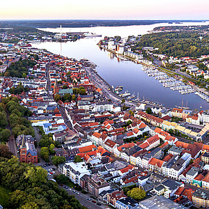 Luftbild von Flensburg