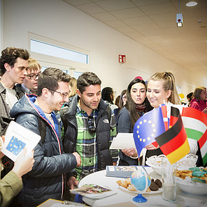 Image of students gathering