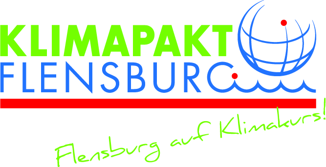 Logo with the text "Member of Klimapakt Flensburg".