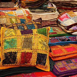 Colourful traditional fabric