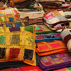 Traditional colorful fabric