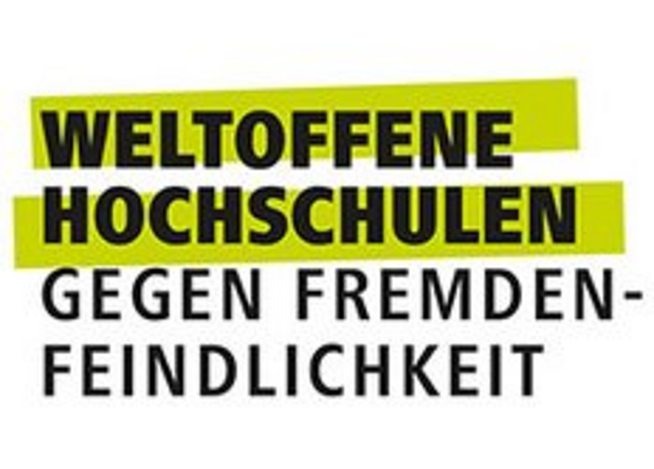 Logo with the text "Universities open to the world"