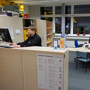 Bild des ZIMT-Servicedesks im Gebäude Oslo