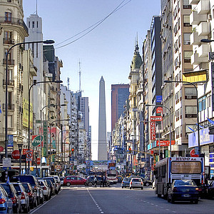 Foto einer Straßenansicht aus Buenos Aires