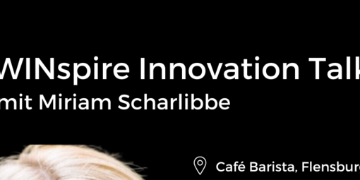 Plakat WINspire Innovation Talk mit Miriam Scharlippe