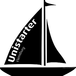 Das Logo der Unistarter zeigt ein schwarzes Segelschiff