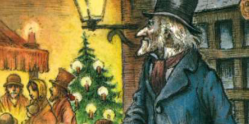 Plakat zur Lesung der Weihnachtsgeschichte von Charles Dickens