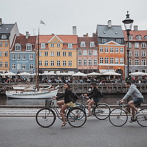 Fahrradfahrende Personen in Kopenhagen